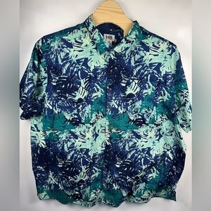 HB Harbor Bay Men’s‎ Shirt 5XL Big Tall Floral Hawaiian Short Sleeve